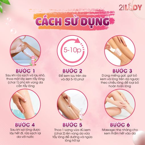 hướng dẫn sử dụng kem tẩy lông 2 lady